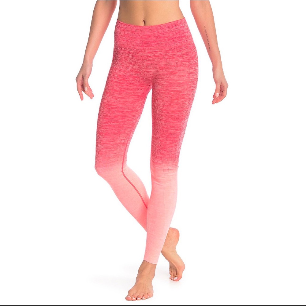 Electric Yoga Ombre Pink/Coral High-Waist Leggings size s/m NEW